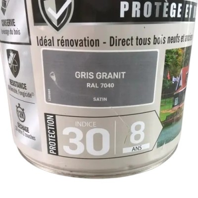 LASURE OPAQUE TRÈS HAUTE PROTECTION INDICE 30 / 8 ANS BONDEX 5L GRIS GRANIT SATIN RAL 7040 3261544319615 Bondex 100,62 € 35,00 € LASURE OPAQUE TRÈS HAUTE PROTECTION INDICE 30 / 8 ANS BONDEX 5L GRIS GRANIT SATIN RAL 7040 3261544319615 Bondex 100,62 € 35,00 €