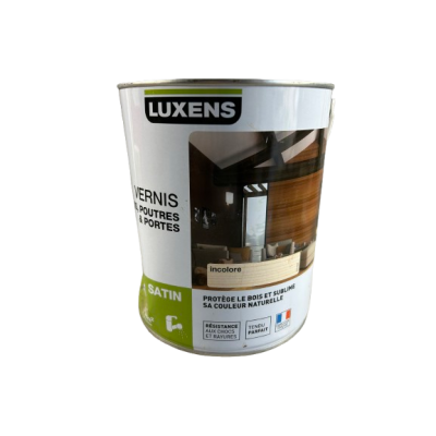 Vernis poutre et lambris satin LUXENS Incolore Satiné 2.5L 3351840456067 Luxens 44,90 € 44,90 € Vernis poutre et lambris satin LUXENS Incolore Satiné 2.5L 3351840456067 Luxens 44,90 € 44,90 €