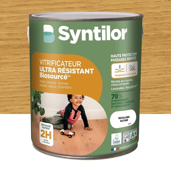 Vitrificateur ultra résistant biosourcé Syntilor incolore satiné 2,5L