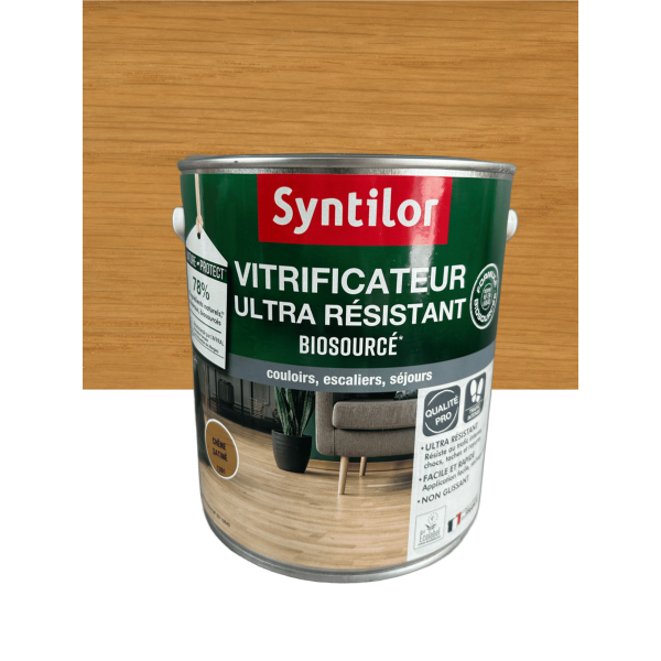Vitrificateur ultra résistant biosourcé Syntilor chêne satiné 2,5L