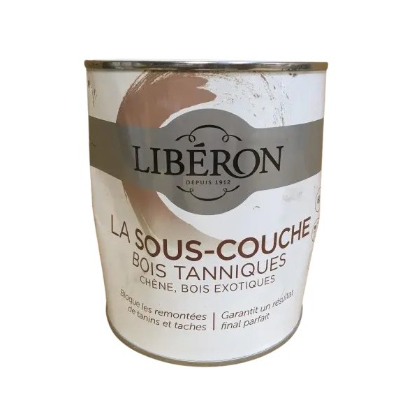 Sous couche bois tanniques et exotiques LIBERON 1L blanc