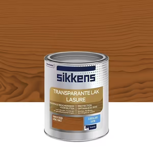 Lasure glycéro SIKKENS Satin Chêne Foncé 0.75 L