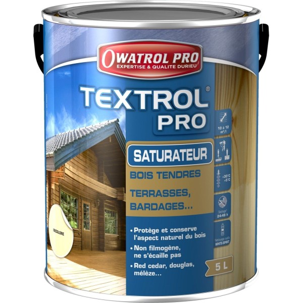 Saturateur Extérieur Bois TEXTROL OWATROL PRO Incolore 5L