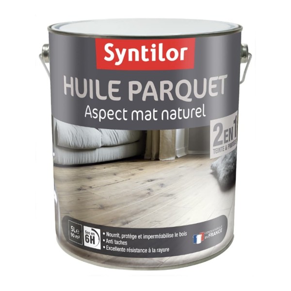 HUILE PARQUET 2en1 SYNTILOR Aspect Mat naturel Bois naturel 5L