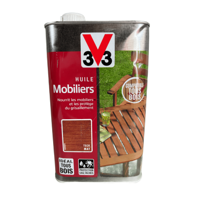 Huile mobiliers V33 teck mat 1 L 3153894927599 V33 20,90 € 10,00 €