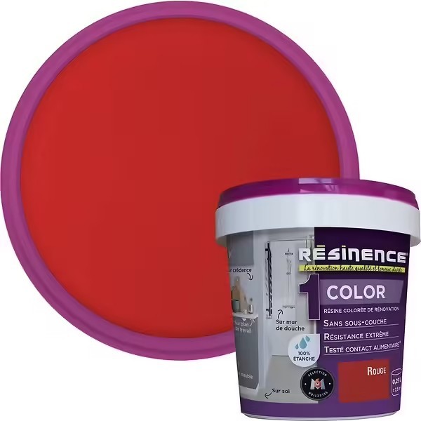 Résinence Color résine colorée Rouge 0.25L