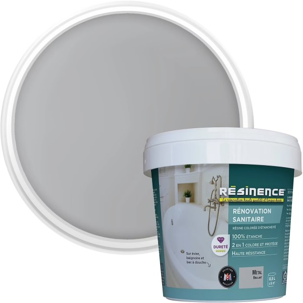 Résine sanitaire Résinence métal brillant 0,5L
