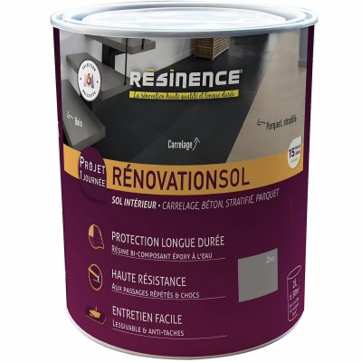 Résine de rénovation sol bi composante époxy Résinence zinc 2L 3700441984354 Resinence 91,90 € 39,00 €