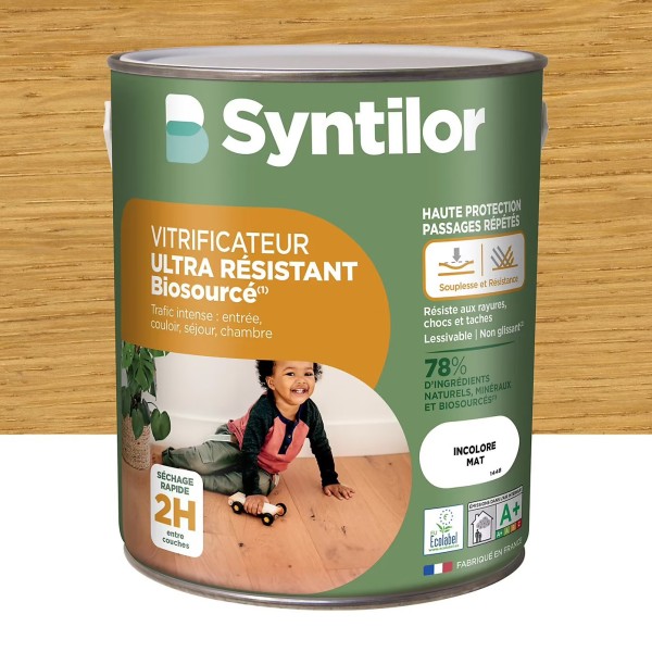 Vitrificateur ultra résistant biosourcé Syntilor Incolore mat 2,5L