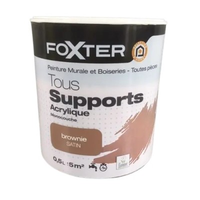 Peinture murale et boiseries toutes pièces FOXTER Satin 0,5L  Foxter 8,90 € 3,00 €