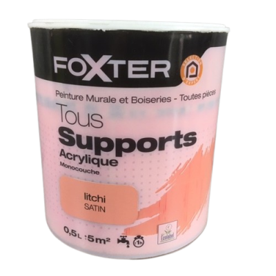 Peinture murale et boiseries toutes pièces FOXTER Satin 0,5L  Foxter 8,90 € 3,00 €