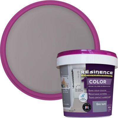 Résine multisupports Résinence Color Gris taupe 500ml 3700441952612 Resinence 41,90 € 19,00 €
