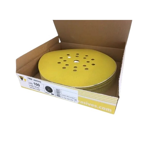 25 disques abrasifs 225 mm P100 pour ponceuse girafe