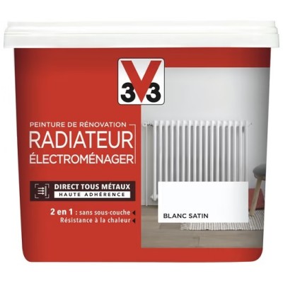 Peinture de rénovation radiateur et électroménager acrylique V33 satin blanc 0,75 L 3153895116503 V33 32,90 € 16,45 €