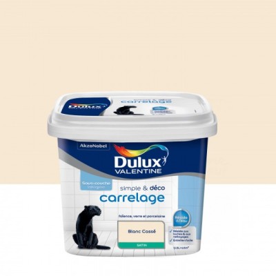 Peinture simple et deco carrelage DULUX VALENTINE Blanc Casse Satin 0,5L 3031520237383  31,90 € 15,95 €