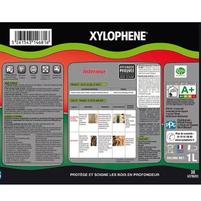Traitement boiseries et parquets XYLOPHENE 1L 3261543146816 XYLOPHENE 21,60 € 11,60 €
