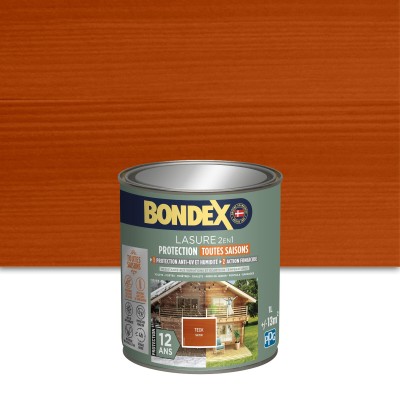Lasure BONDEX 12 ans teck satiné 1L 3174264783201 Bondex 36,90 € 18,45 €