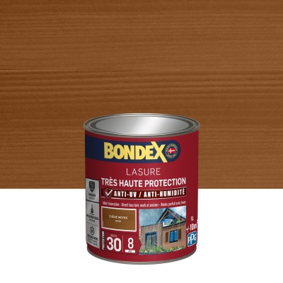 Lasure Bondex Tres Haute Protection 8 Ans Chêne moyen Satiné 1L 3261544319325 Bondex 36,90 € 18,45 €