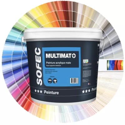 Peinture acrylique mate Intérieur / Extérieur MULTIMAT+ SOFEC blanc 4L  Sofec 45,00 € 45,00 €