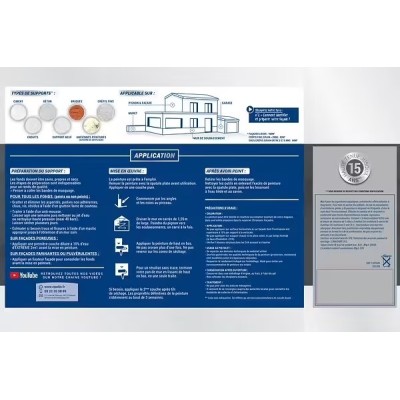 Peinture Mat Façade 2 en 1 Avec Sous RIPOLIN RAL7016 Gris Anthracite 10L 3174269077671 Ripolin 98,50 € 50,00 €