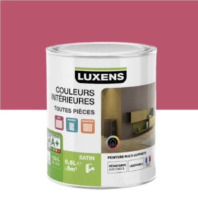 Luxens Satin peinture couleurs intérieures toutes pièces ROSE SHOCKING N°2 0.5L 3351841621860 Luxens 12,90 € 2,58 €