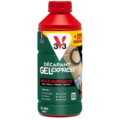 Décapant Gel Express V33 multi supports 1L + 20% gratuit 3153890161706 V33 23,90 € 17,90 €