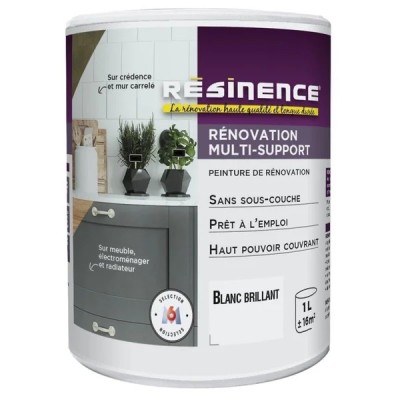 Peinture de rénovation multisupport RESINENCE Blanc Brillant 1L 3700441980479 Resinence 40,90 € 20,45 €