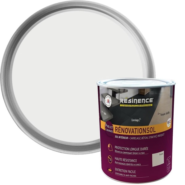 Résine de rénovation sol bi composante époxy Résinence pierre 2L