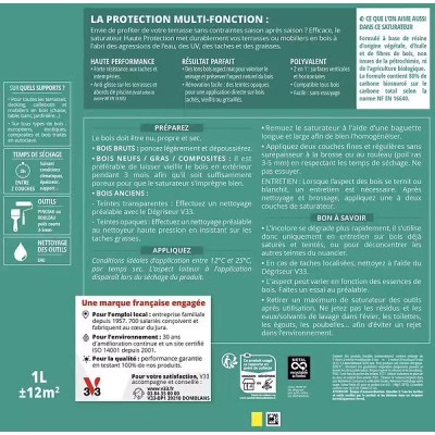 Saturateur bois extérieur Haute Protection V33 Chêne clair 6L 3153895224192 V33 64,99 € 40,00 €