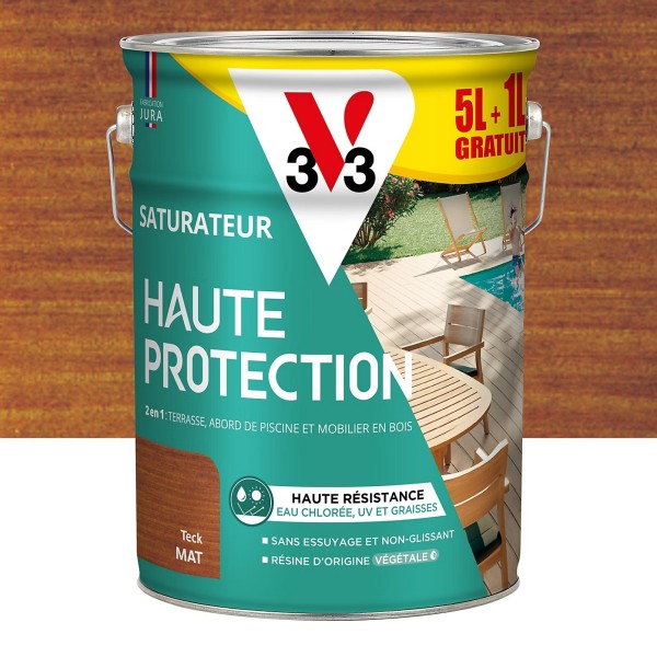 Saturateur bois extérieur Haute Protection V33 Teck 6L