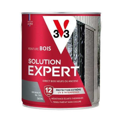 Peinture bois extérieur gris basalte satin V33 Solution Expert 2.5L 3153895194747 V33 67,90 € 33,95 €