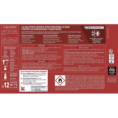 Peinture extérieure bois Solution expert vert basque RAL 6005 satin V33 2.5L 3153895194754 V33 67,90 € 33,95 €