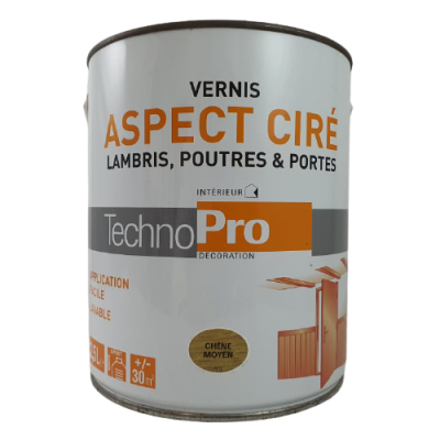 Vernis Lambris Poutres Portes TechnoPro 2.5L Chêne moyen ciré 3351841007831 Technopro 39,90 € 19,00 €