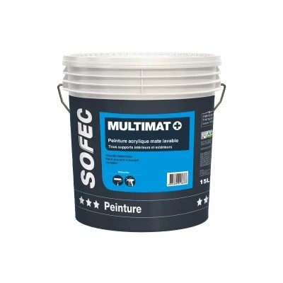 Peinture acrylique mate Intérieur / Extérieur MULTIMAT+ SOFEC blanc 15L  Sofec 95,00 € 95,00 €