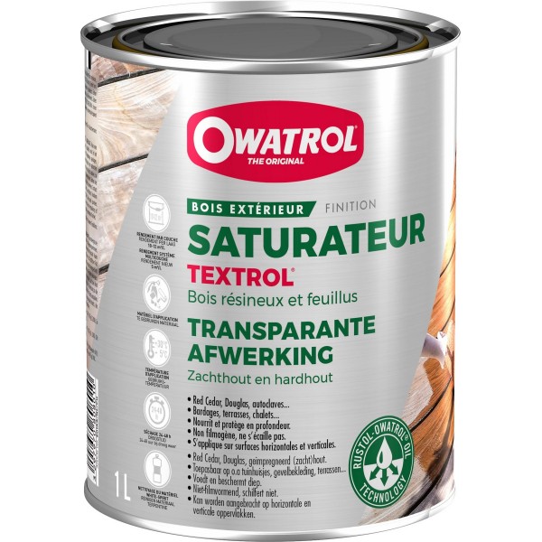 Saturateur bois incolore mat Owatrol textrol 1L
