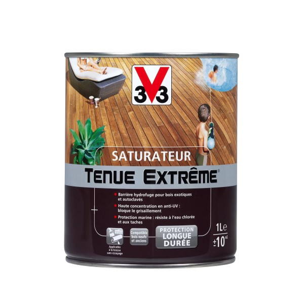Saturateur bois tenue extreme V33 TECK mat 1L