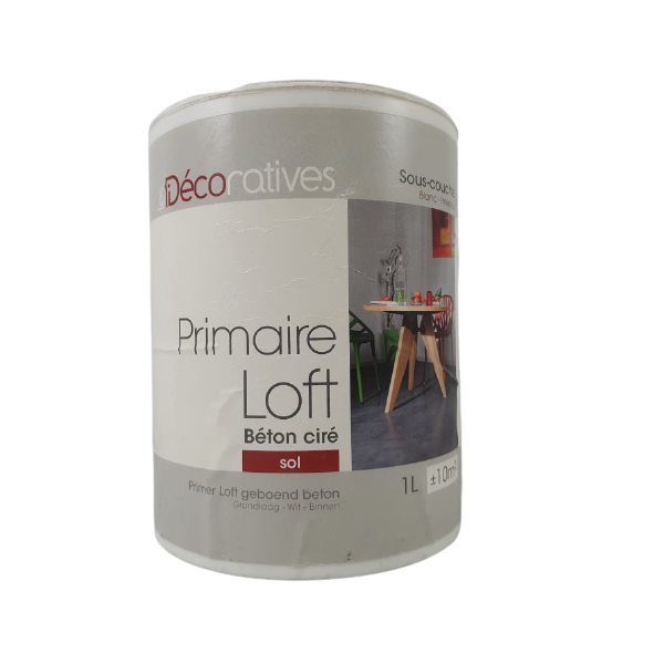 Sous couche blanche loft beton ciré sol Les Décoratives 1L