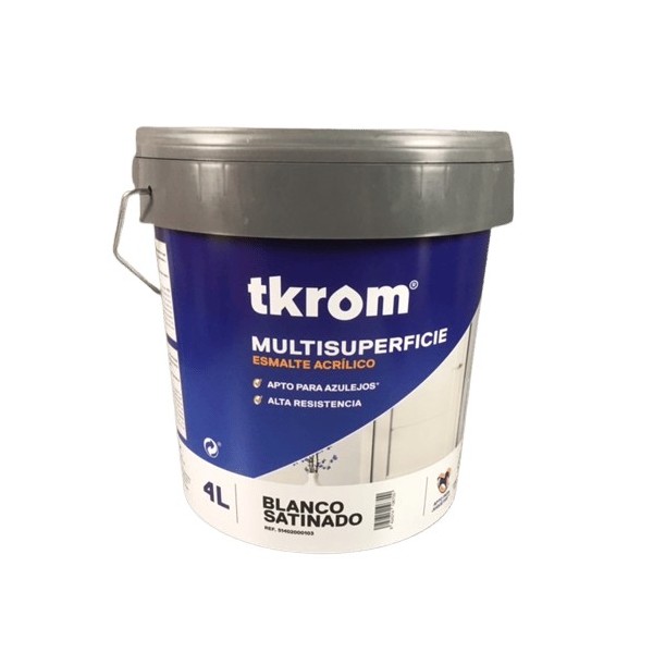 Peinture multi-supports Tkrom blanc satin 4L