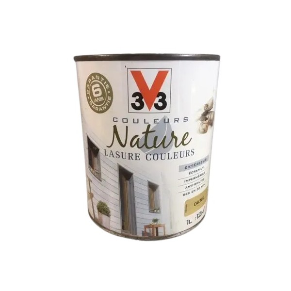 Lasure bois couleur nature V33 1L couleur Cactus