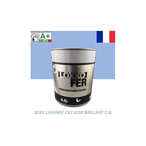 Peinture antirouille special fer 2,5L Brillant Bleu lavande CH2 0258
