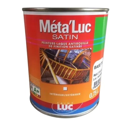 Peinture-laque antirouille finition satinée Méta'Luc 0,75 L 3700180457980 Saint Luc 19,90 € 19,90 € Peinture-laque antirouille finition satinée Méta'Luc 0,75 L 3700180457980 Saint Luc 19,90 € 19,90 €