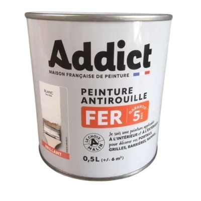 Peinture antirouille 0.5L Addict Addict 9,90 € 9,90 € Peinture antirouille 0.5L Addict Addict 9,90 € 9,90 €