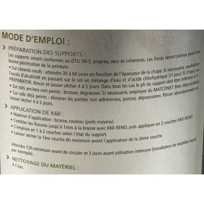 Peinture de rénovation sols extérieurs 0.75ml satiné 3341302289517 Kiriol 9,90 € 9,90 € Peinture de rénovation sols extérieurs 0.75ml satiné 3341302289517 Kiriol 9,90 € 9,90 €