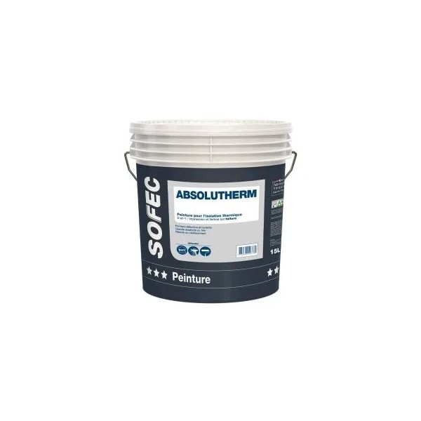 Peinture toitures isolation thermique 15L Blanc Sofec ABSOLUTHERM
