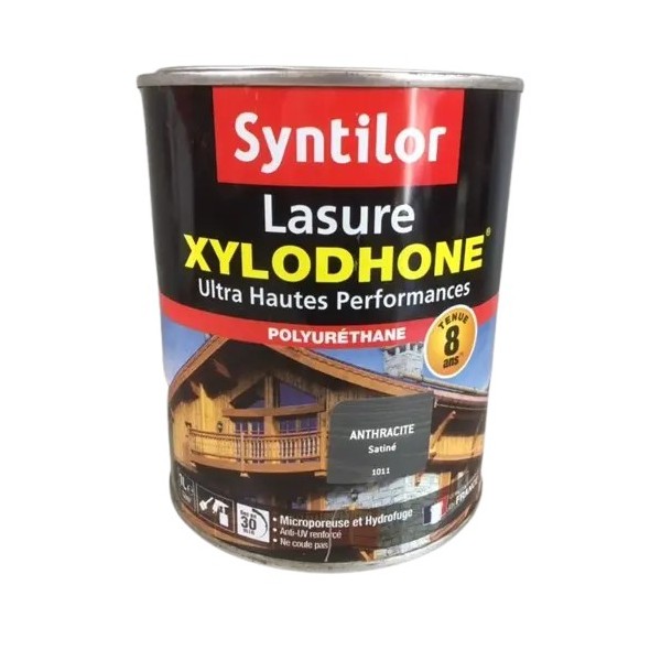 Lasure Xylodhone Polyurethane satinée SYNTILOR Anthracite 1L