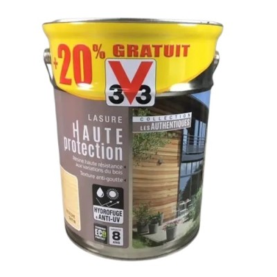 Lasure haute protection incolore satin V33 6L 3153895029124 V33 29,00 € 29,00 € Lasure haute protection incolore satin V33 6L 3153895029124 V33 29,00 € 29,00 €