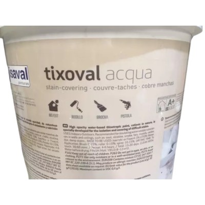 Peinture recouvre Tixoval Aqua taches difficiles 15L Blanc Mat 8426106160899-15 isaval 210,00 € 210,00 € Peinture recouvre Tixoval Aqua taches difficiles 15L Blanc Mat 8426106160899-15 isaval 210,00 € 210,00 €