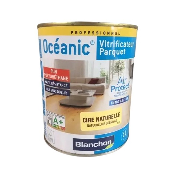 Vitrificateur parquet Océanic air protect Cire Naturelle 1L Blanchon