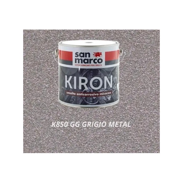 Peinture antirouille effet micacé sablé San Marco KIRON 2,5L K850 GG GRIGIO METAL