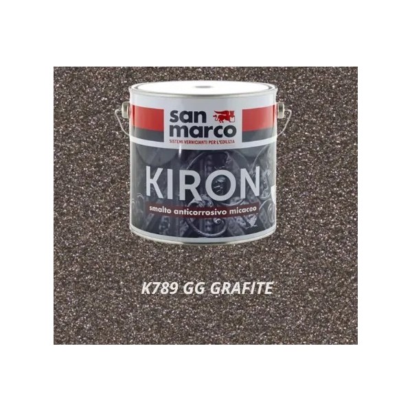 Peinture antirouille effet micacé sablé San Marco KIRON 2,5L K789 GG GRAFITE